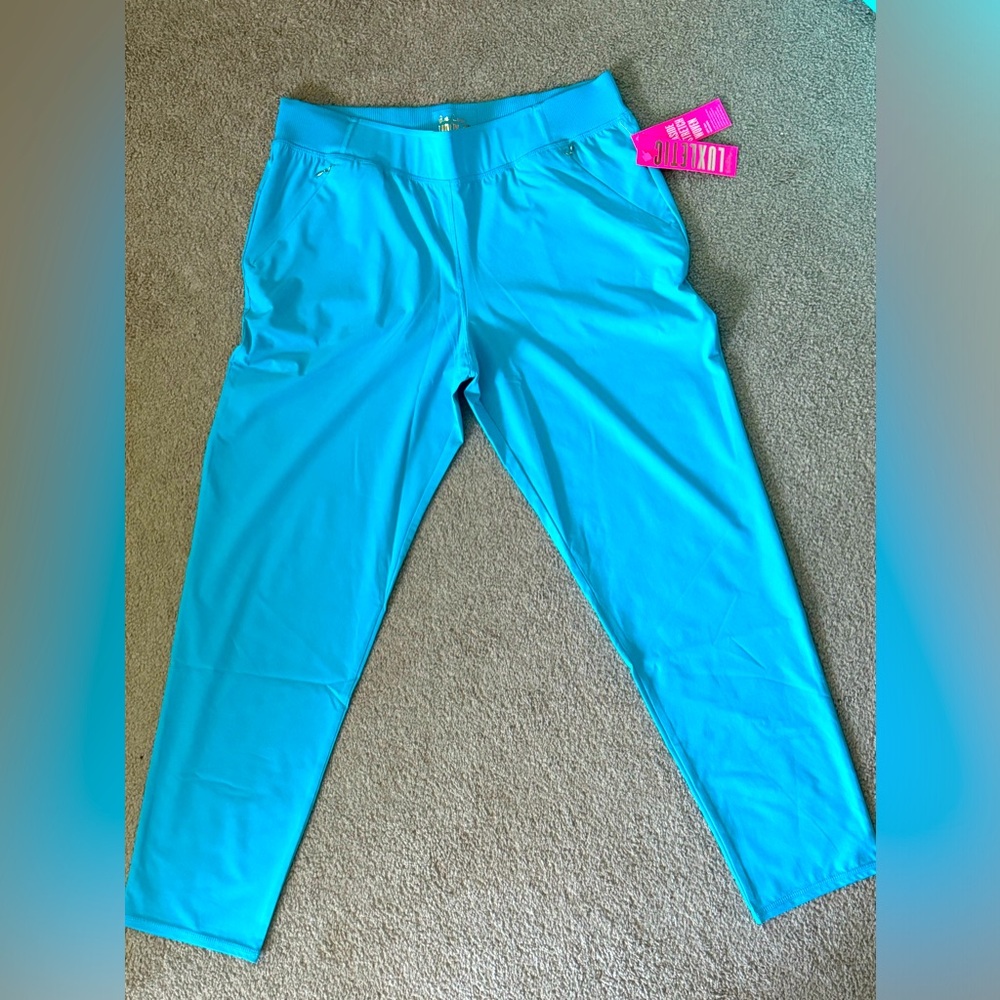 Lily Pulitzer Luxletic Runaround Pant Columbus Blue NWT